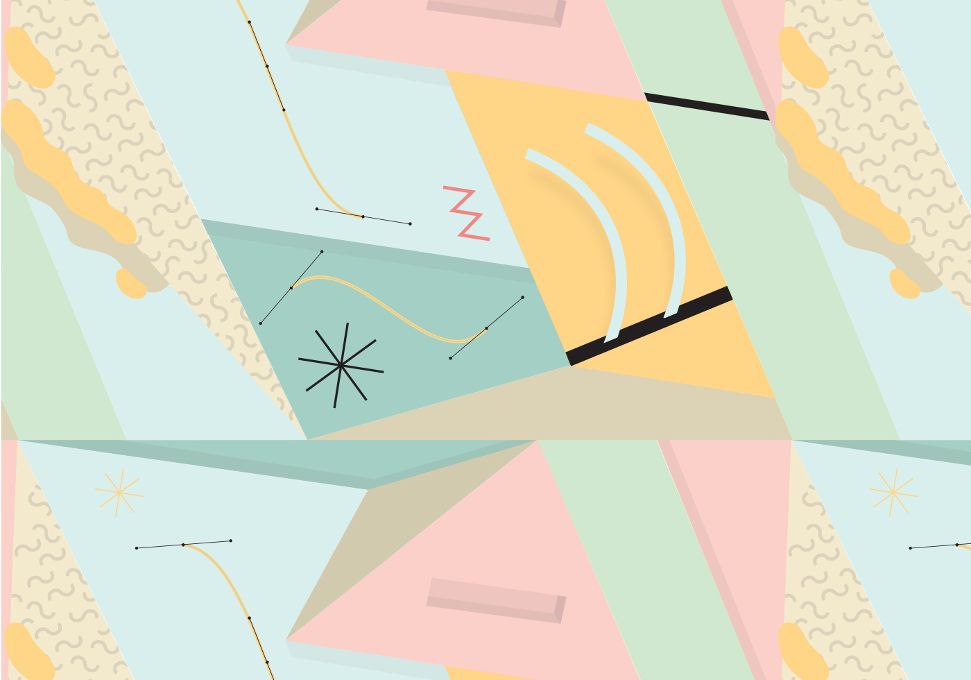 1400x980 80s Abstract Pattern Background