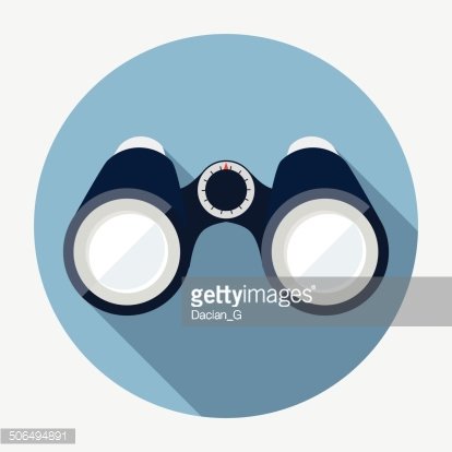 414x414 Vector Binoculars Icon Premium Clipart