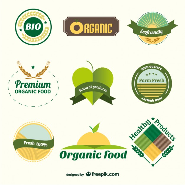 626x626 Bio Organic Badges Vector Free Download