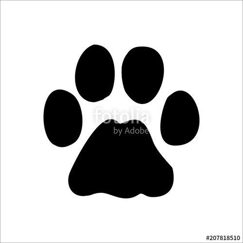 500x500 Bobcat Footprints Icon. Vector Illustration Stock Image And