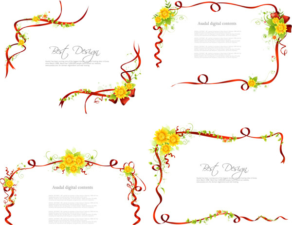600x461 Ribbon Fresh Border Frames Vector Free Vector In Adobe Illustrator