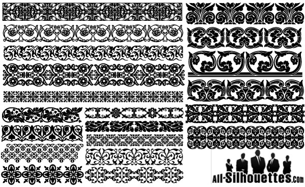 600x369 Massive Collection Of Vintage Vector Graphics Floral Borders