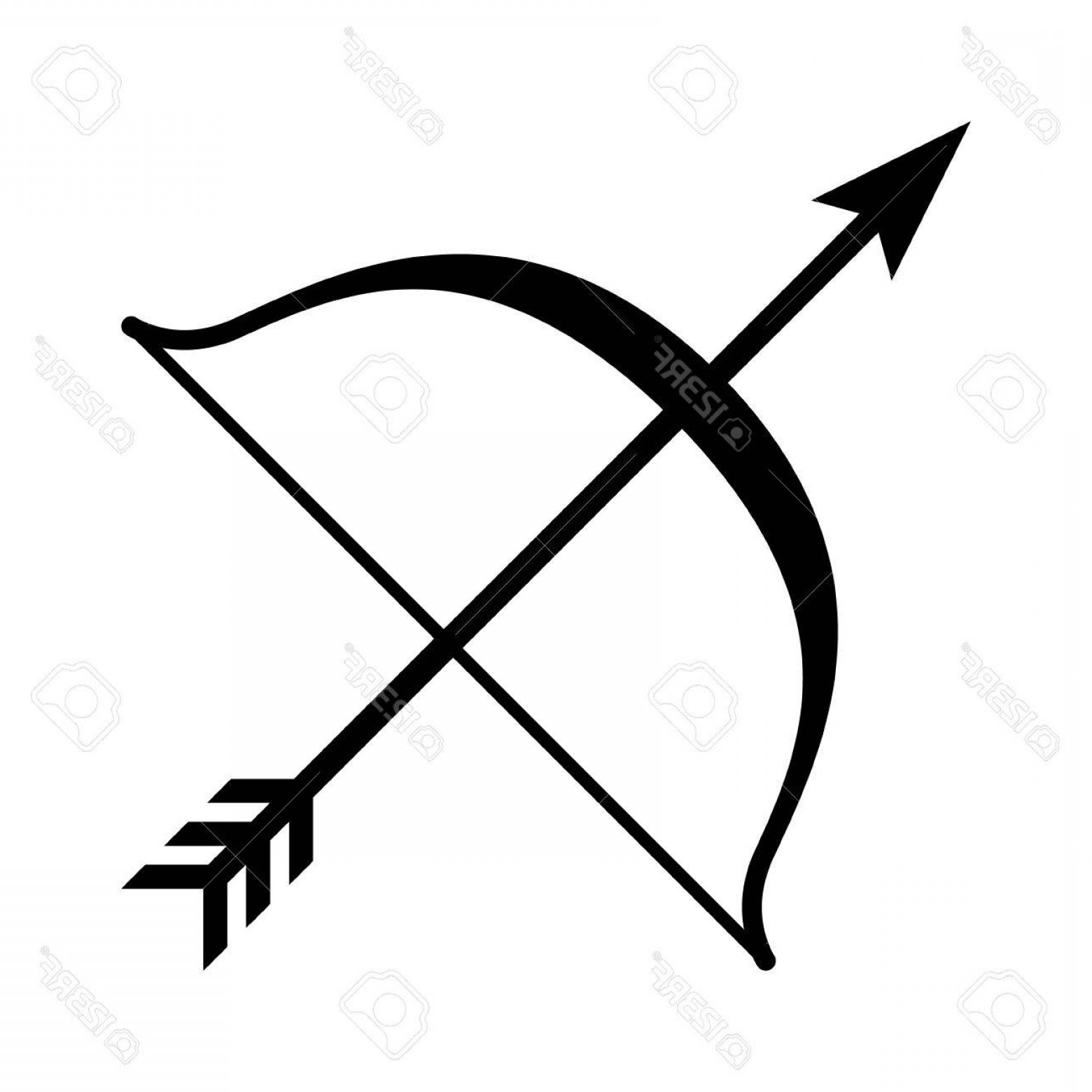 1560x1560 Photostock Vector Bow And Arrow Archery Line Art Icon For Games
