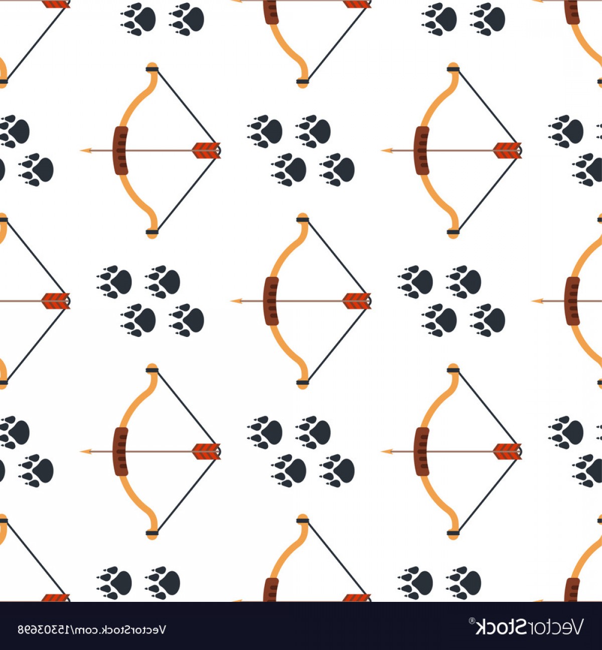 1200x1296 Bow And Arrow Footprints Background Hunting Vector Sohadacouri