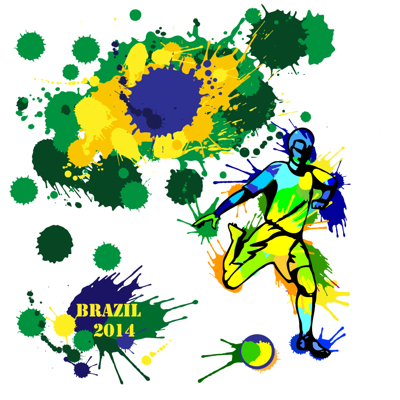 801x801 Brazil 2014 Splash Vector Free Vector Graphic Download