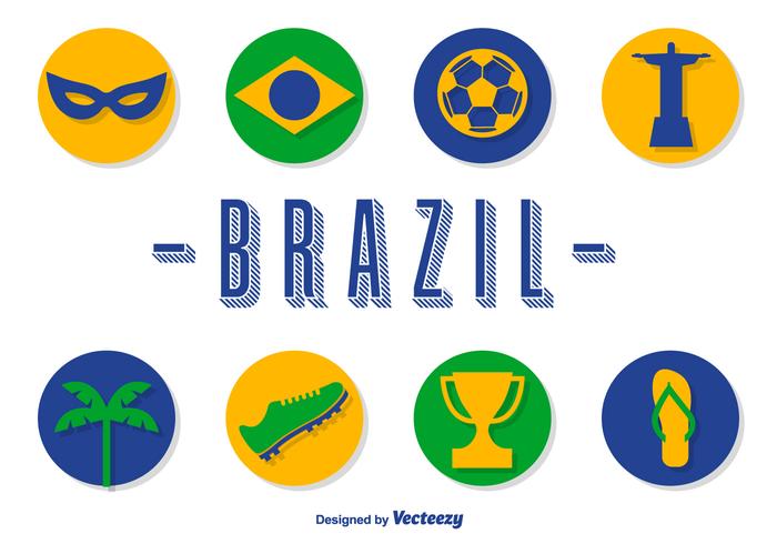 700x490 Vector Brazil Icons Set