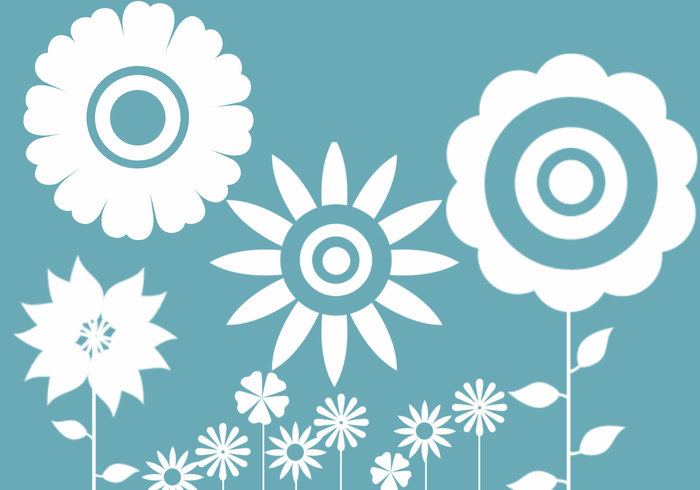 700x490 Vector Flower Brushes