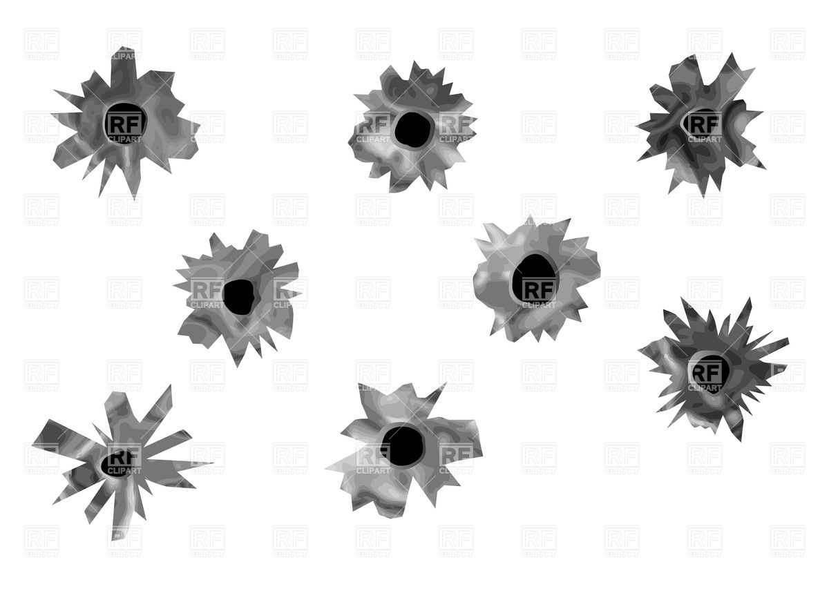 1200x853 Bullet Holes Vector Image Vector Artwork Of Objects Arkela