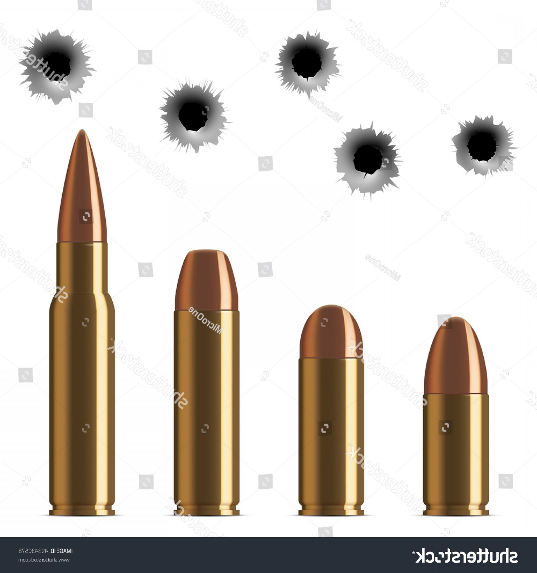 1800x1920 Vector Shot Gun Bullets Bullet Holes Lazttweet