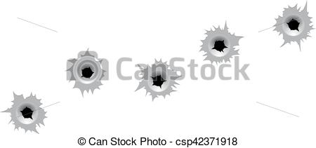 450x211 Vector Bullet Holes.