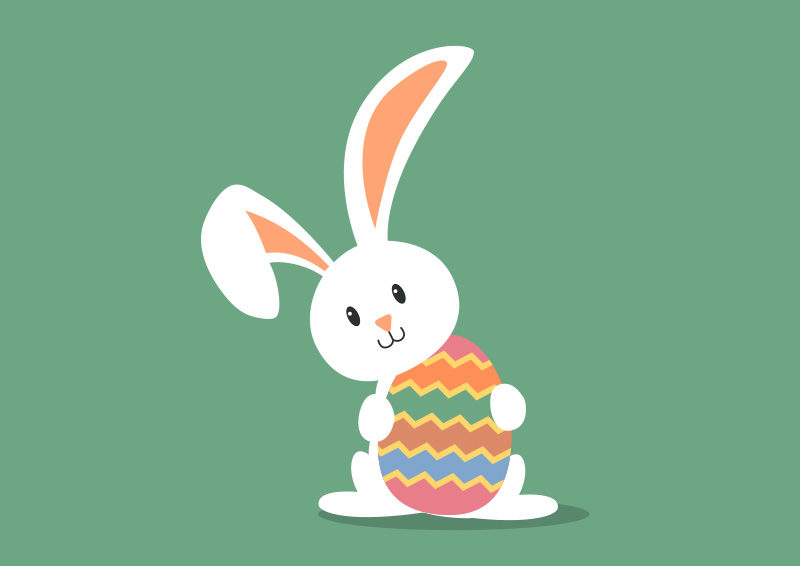 800x566 Easter Bunny Free Vector