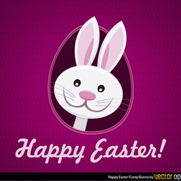 600x600 Free Happy Easter Bunny Vector