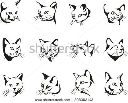 450x363 Stokovye Fotografii I Izobrazheniia Vector Cat Drawing