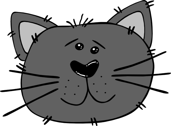 600x443 Cartoon Cat Face Clip Art Free Vector 4vector
