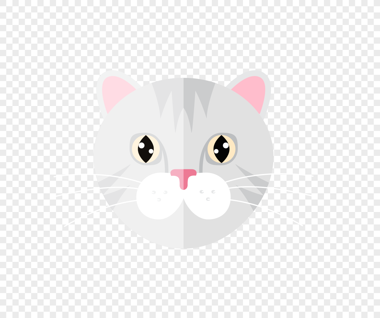 1220x1020 Cat Head Vector Material Png Image Picture Free Download