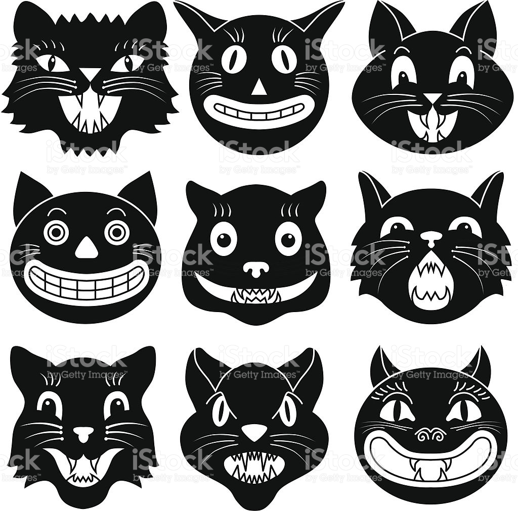 1024x1012 Black Cat Clipart Cat Head