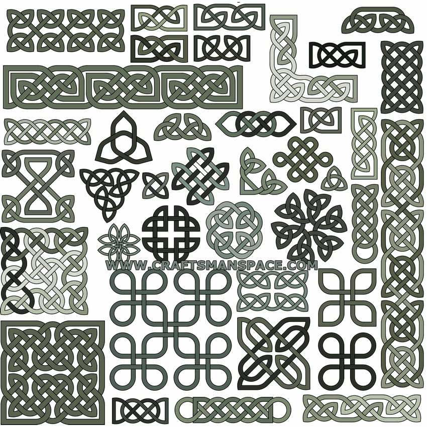 850x850 Collection Of 39 Celtic Knot Patterns