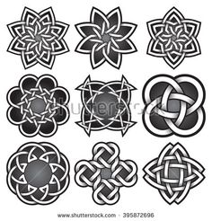 236x246 Vector Celtic Knot Moons And Star Shapes. Tattoo Ideas