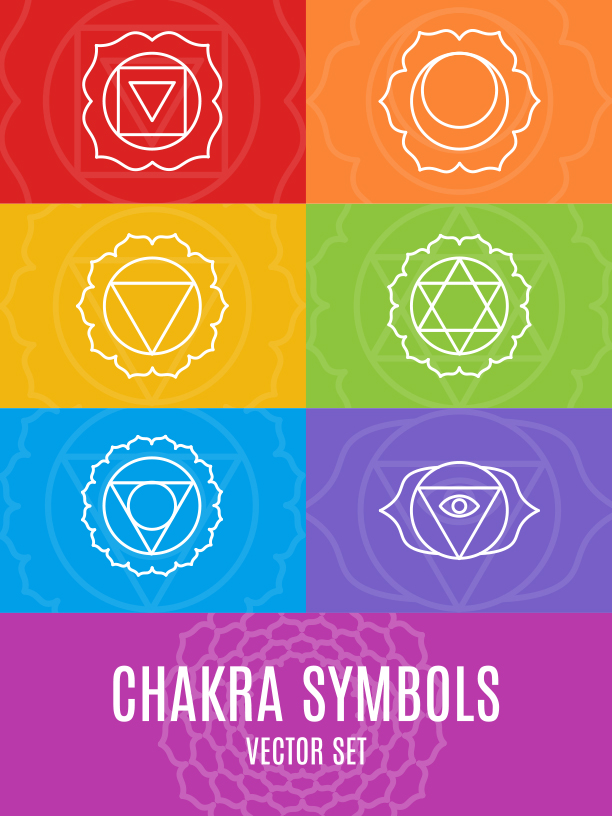 612x816 Chakra Symbols And Patterns Vector