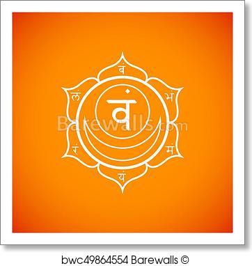 362x382 Art Print Of Vector Chakra Svadhishthana Symbol Illustration
