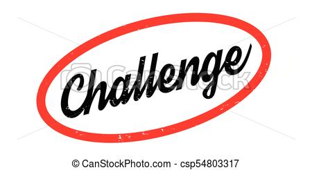450x246 Challenge Rubber Stamp. Grunge Design With Dust Scratches. Effects