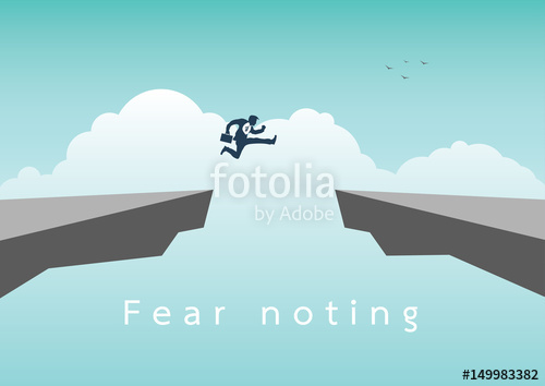 500x354 Businessman Jumping Over Chasm Vector Concept. Symbol Of Business