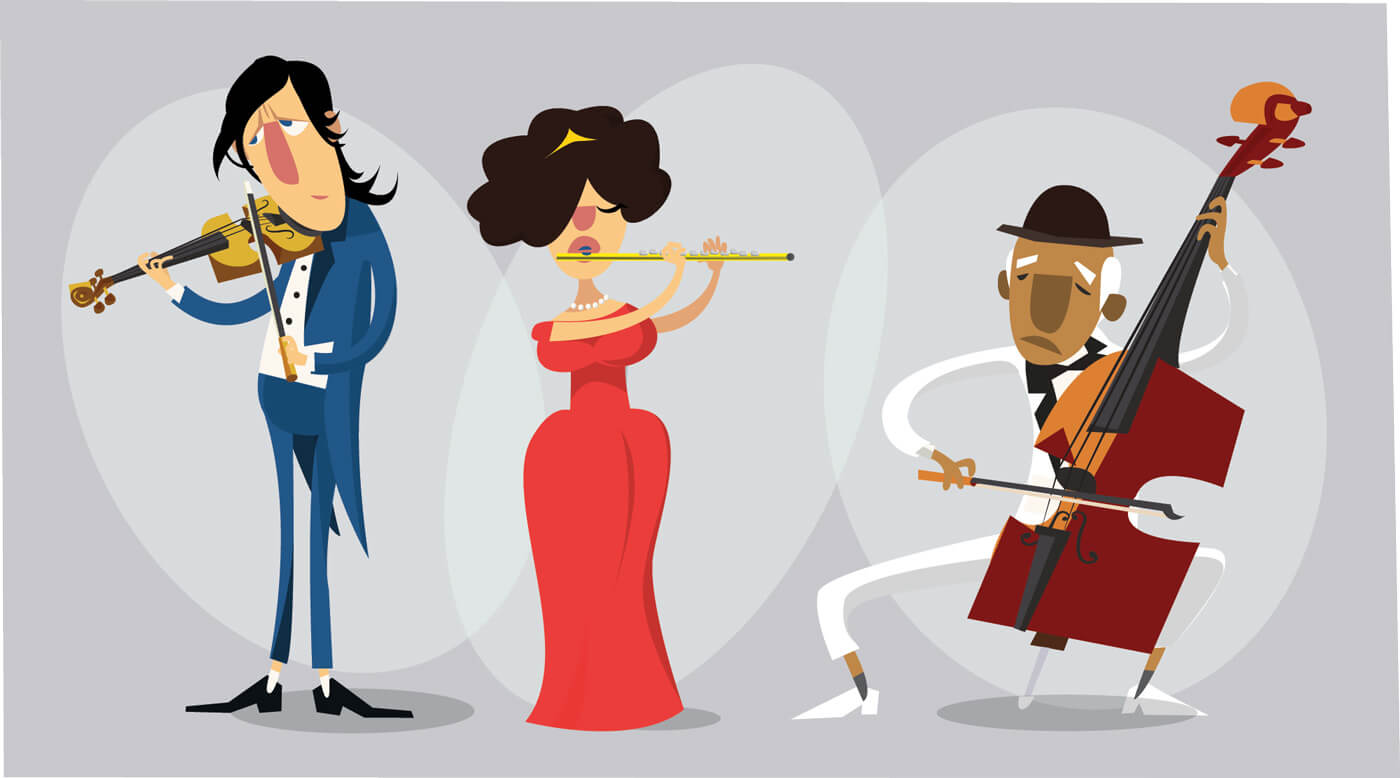 1400x778 Free Vector Music Cartoon Character Vector Illustration For Design