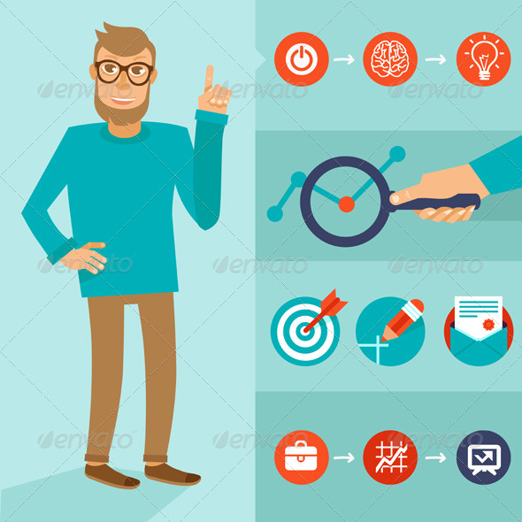 590x590 Vector Character In Flat Style By Venimo Graphicriver