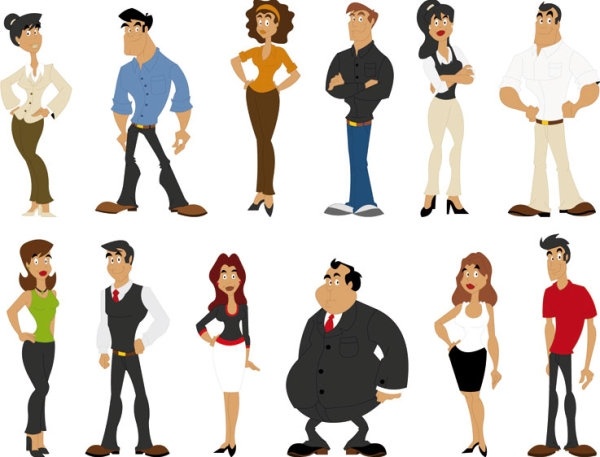 600x457 Cute Cartoon Characters 03 Vector Free Vector In Encapsulated