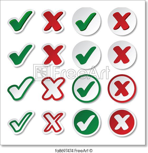 561x581 Free Art Print Of Vector Checkmark Stickers Freeart Fa8697474