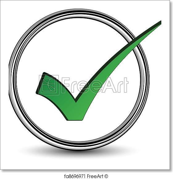 561x581 Free Art Print Of Vector Positive Checkmark Freeart Fa8696971
