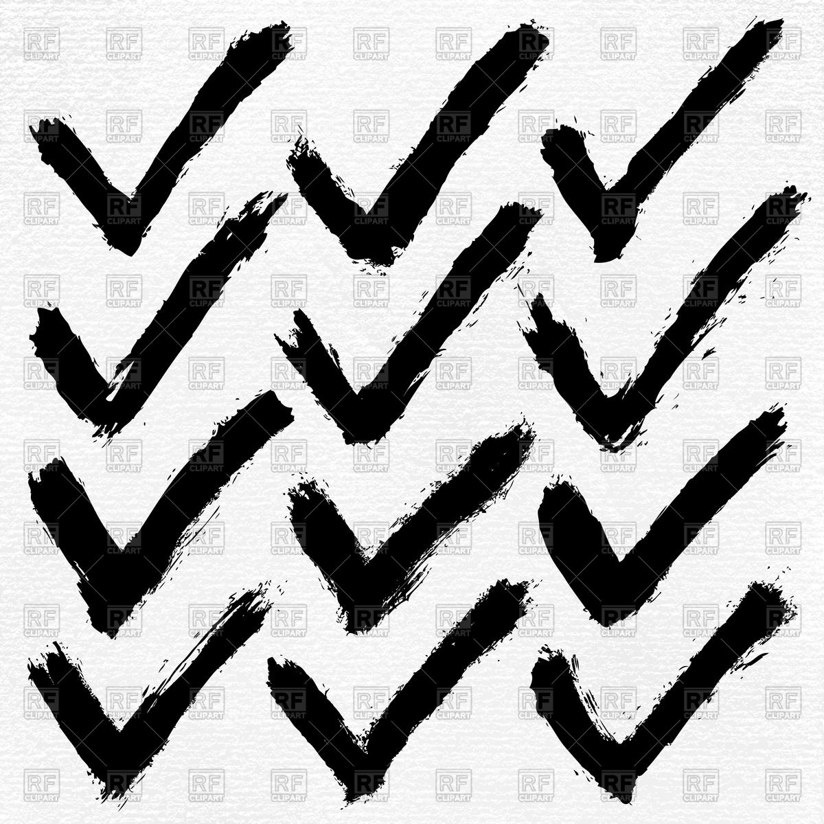 1200x1200 Ink Drawn Check Mark Vector Image Vector Artwork Of Signs