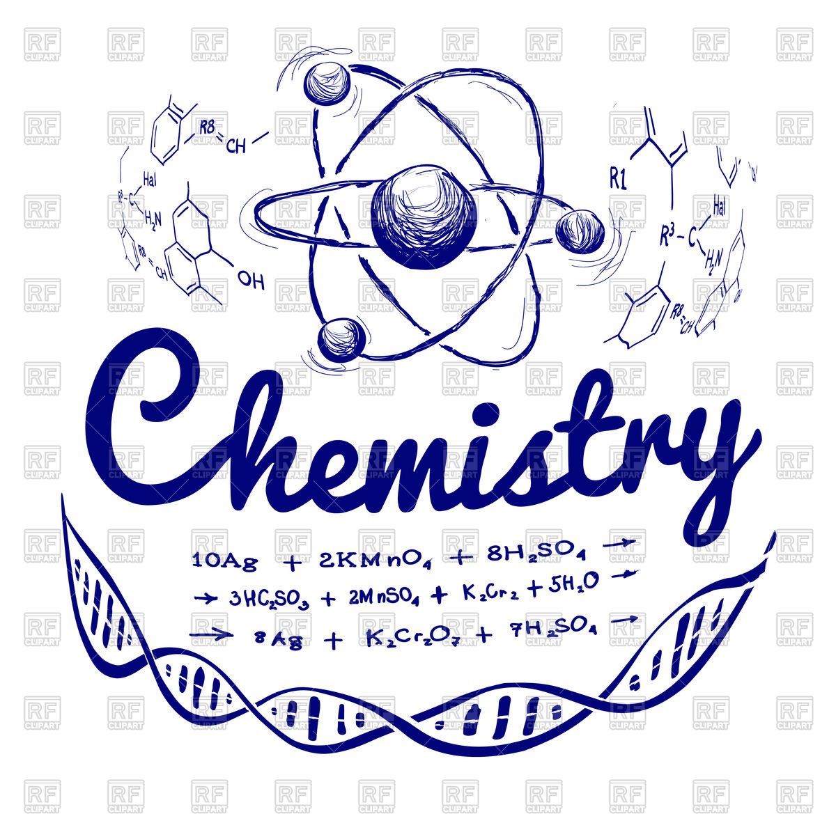 1200x1169 Hand Drawn Chemistry Background Vector Image Vector Artwork Of