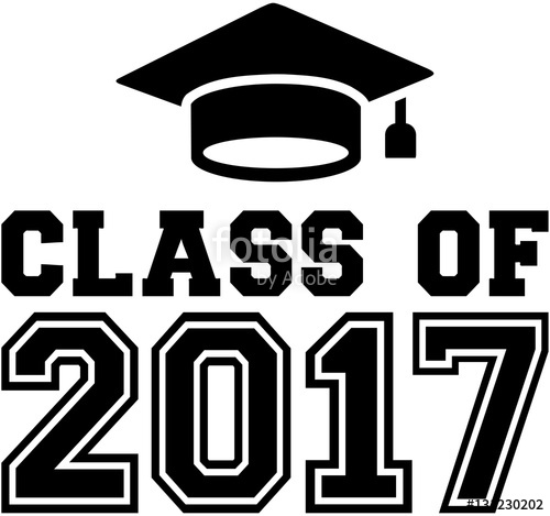 500x469 Class Of 2017 With Graduation Hat Stock Image And Royalty Free