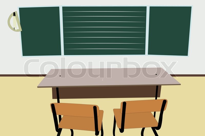 800x533 Vector Illustration Of Empty School Class Stock Vector Colourbox