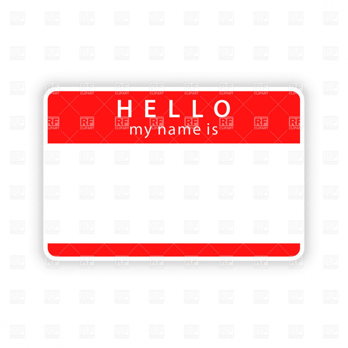 1164x1164 Download Now Red Empty Name Tag Template Royalty Free Vector Clip