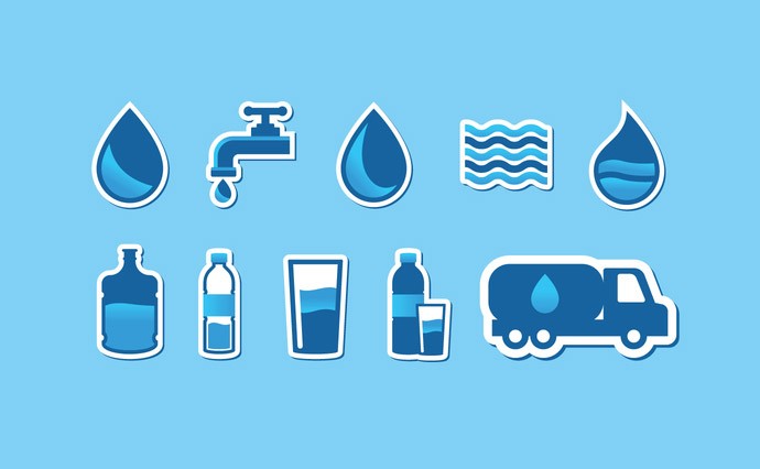 690x426 Free Water Vector Clipart. Aqua Logos And Icons
