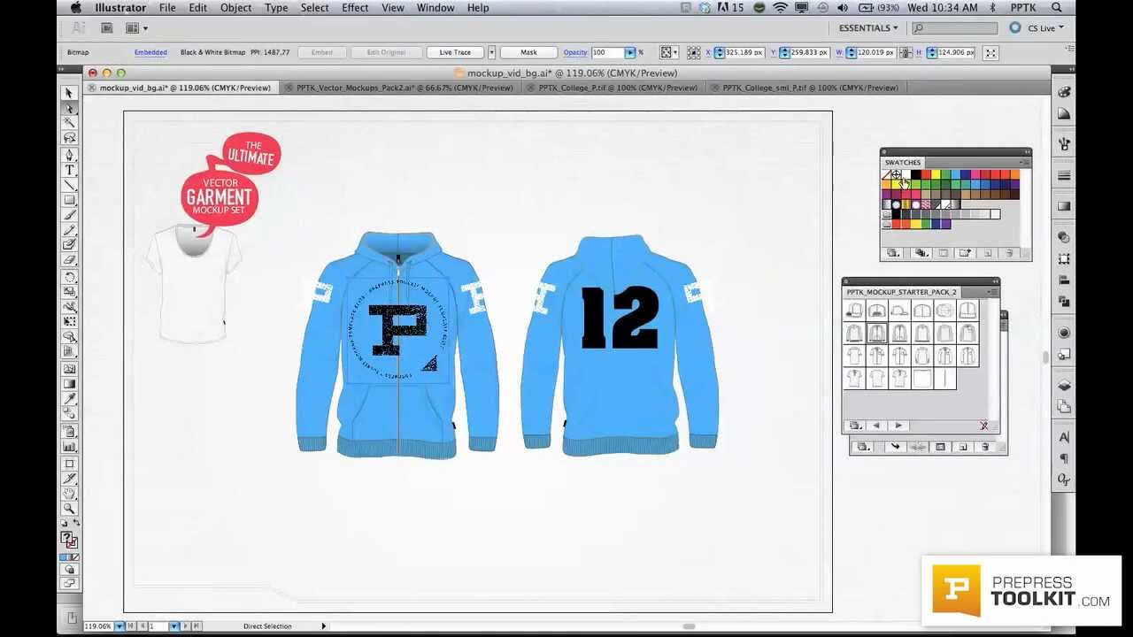 1280x720 Ultimate Vector Apparel Mockup Template Preview