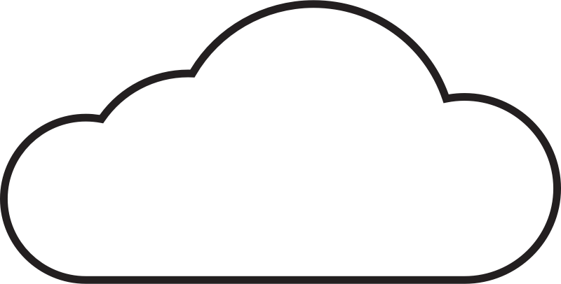 800x406 Vector Cloud Outline Drawing