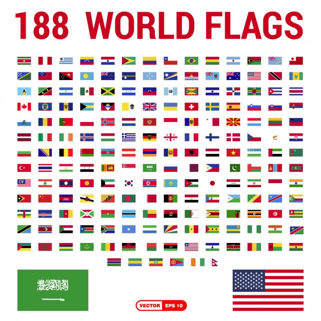 626x626 Flags Of The World Collection Vector Free Download
