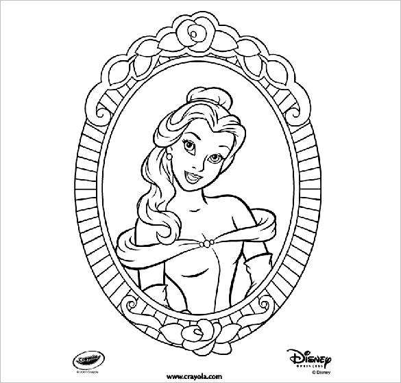 585x560 Princess Coloring Pages
