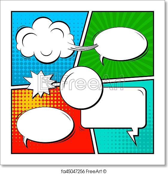 561x581 Free Art Print Of Abstract Creative Concept Vector Comic Pop Art