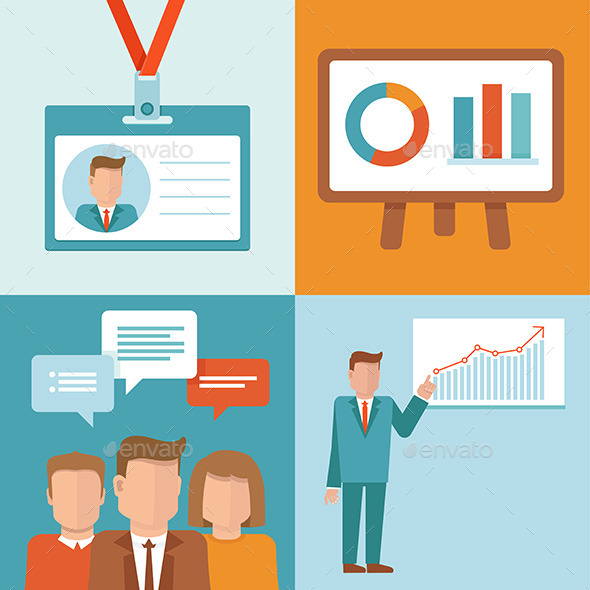 590x590 Vector Conference Concepts In Flat Style By Venimo Graphicriver