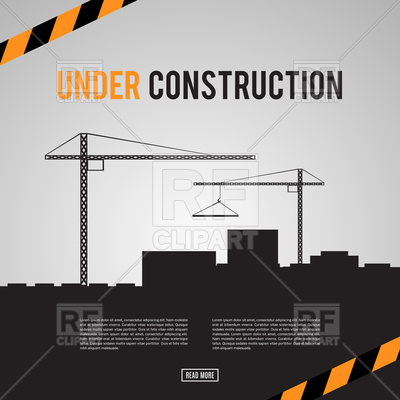 400x400 Building Under Construction Site Background Vector Image Vector