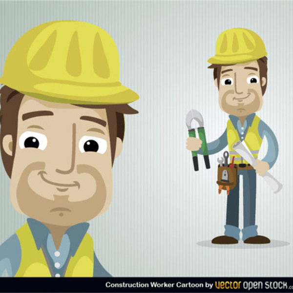 600x600 Free Vector Construction Worker Character