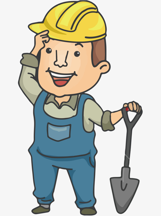 650x868 Cartoon Male Construction Worker Vector, Cartoon Vector