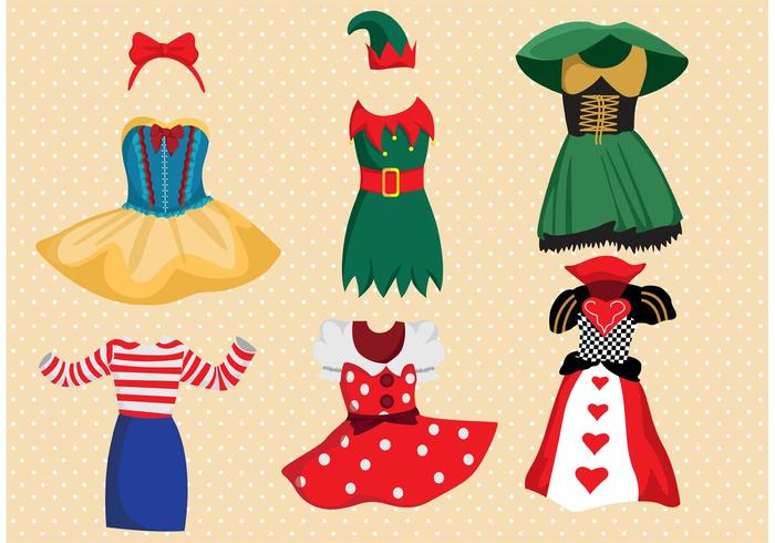 700x490 Fancy Dress Costume Vector Pack