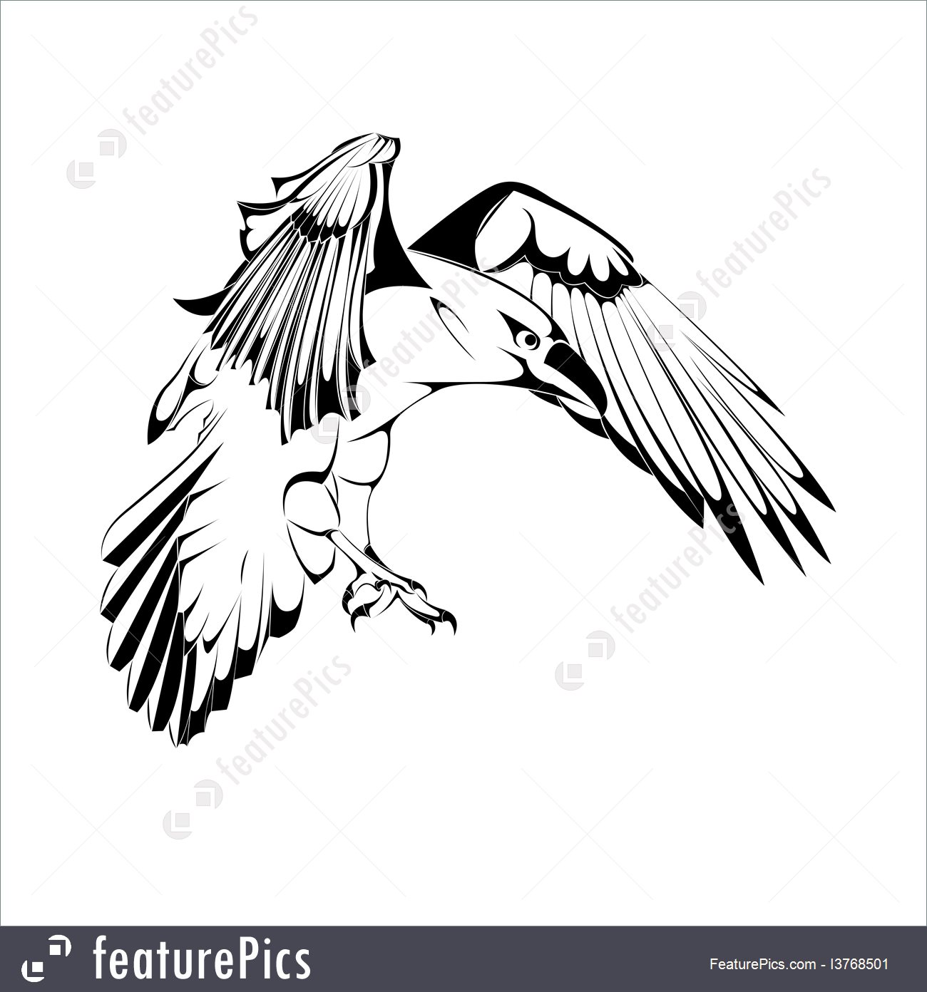 1300x1392 Vector Crow