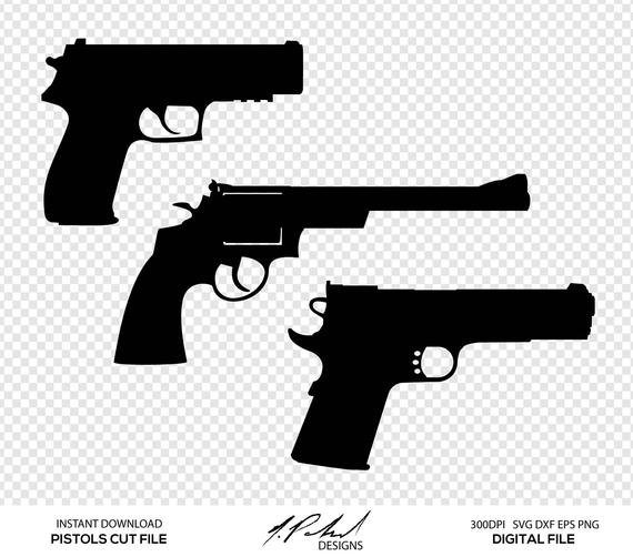 570x502 Pistols Digital Cut Files