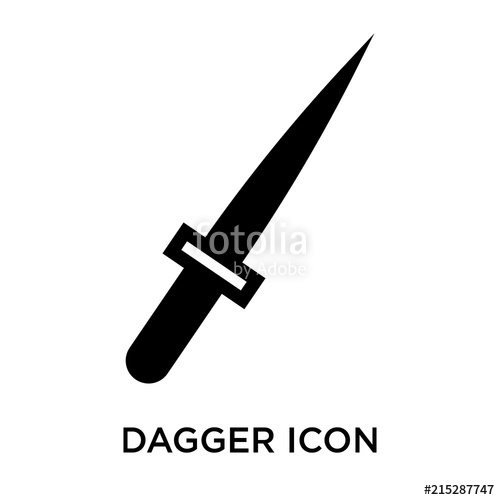 500x500 Dagger Icon Vector Sign And Symbol Isolated On White Background